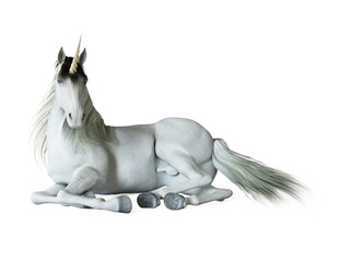 3d rendered illustration of a unicorn isolated on white