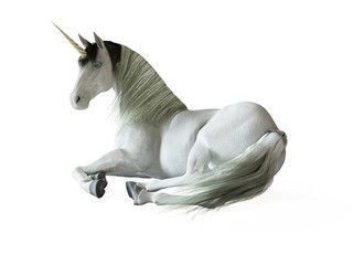 3d rendered illustration of a unicorn isolated on white