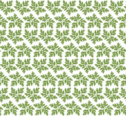 Green leaves ornament pattern vector
