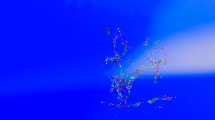 Fototapeta na wymiar 3D illustration of abstract splash