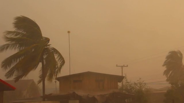 Severe rain storms that create severe damage to homes and buildings, gale force winds occurs in the summer.