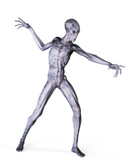 3d rendered illustration of an alien isolated on white
