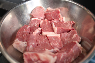 Chopped raw beef