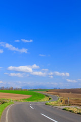 北海道　絶景の田舎道