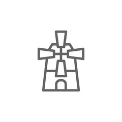 Fototapeta premium Portugal, windmill icon. Element of Portugal icon. Thin line icon for website design and development, app development. Premium icon