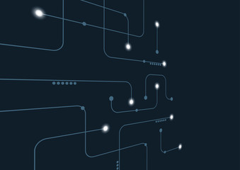 Naklejka premium Abstract geometric connect lines and dots.Simple technology graphic background.Illustration Vector design Network and Connection concept.