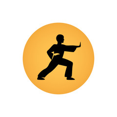 Martial arts fighter logo vector