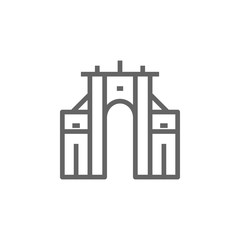 Portugal, Rua augusta arch icon. Element of Portugal icon. Thin line icon for website design and development, app development. Premium icon