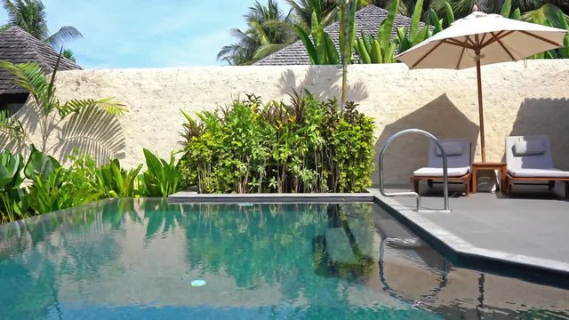 Corner of paradise private of a luxury swimming pool