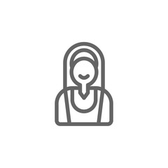 Portugal woman icon. Element of Portugal icon. Thin line icon for website design and development, app development. Premium icon
