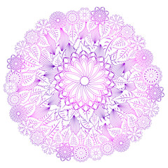 Flower mandala. Vintage decorative element.