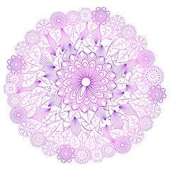 Flower mandala. Vintage decorative element.