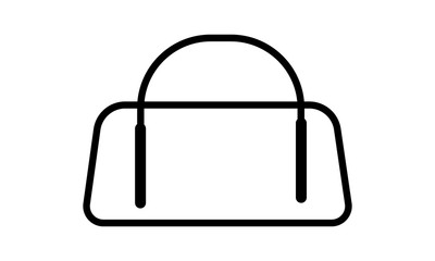 Sports bag, vector minimal isolated line icon. - Vector 