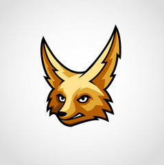 Fennec fox mascot logo vector