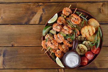 Shrimp kebabs