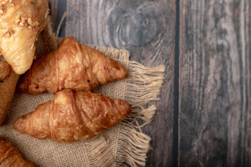 Croissants on the brown sack