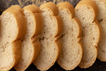 French breads sliced