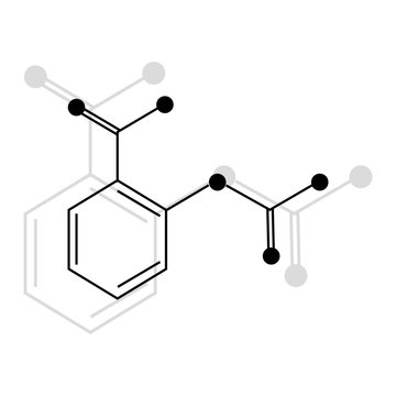 Aspirin Vector Icon On White Background, Acetylsalicylic Acid