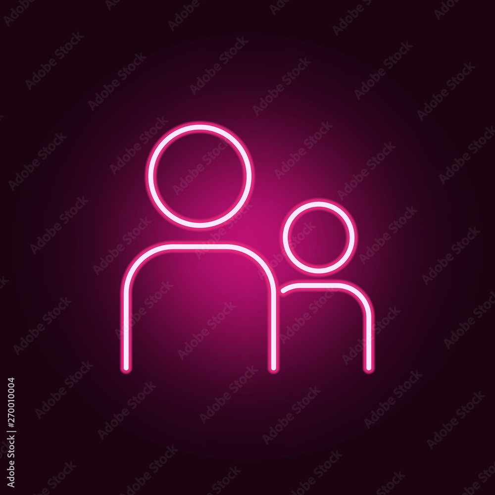 Poster people neon icon. elements of web set. simple icon for websites, web design, mobile app, info graphi