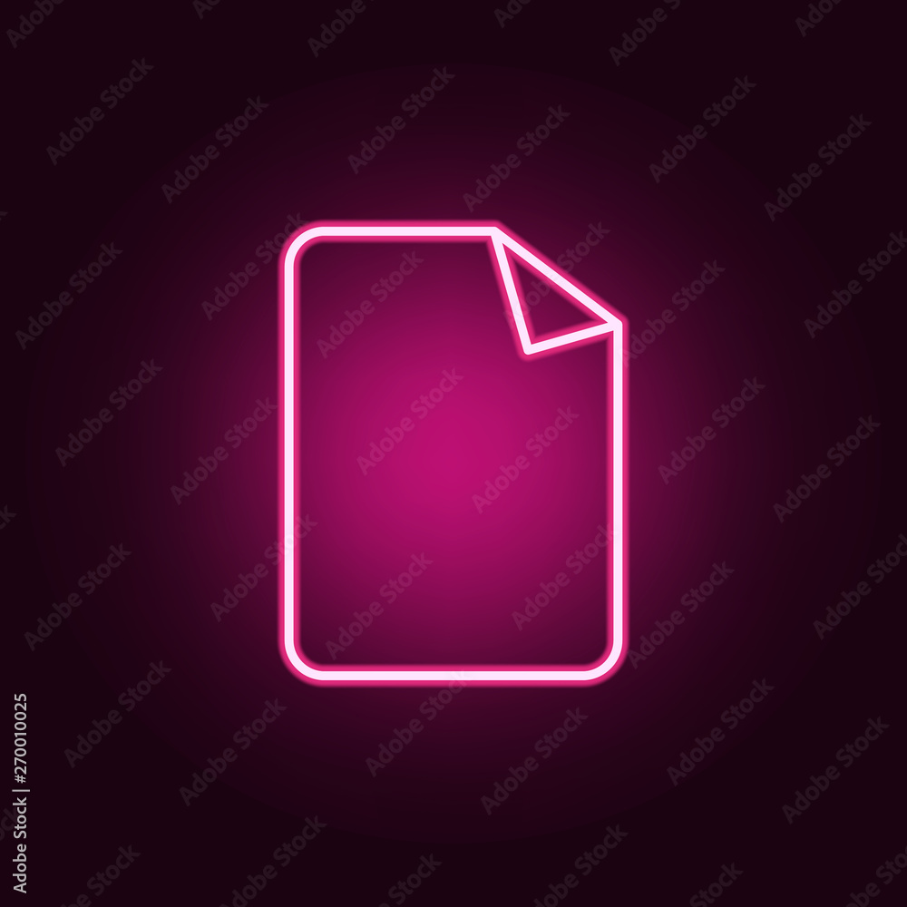 Poster paper neon icon. elements of web set. simple icon for websites, web design, mobile app, info graphic