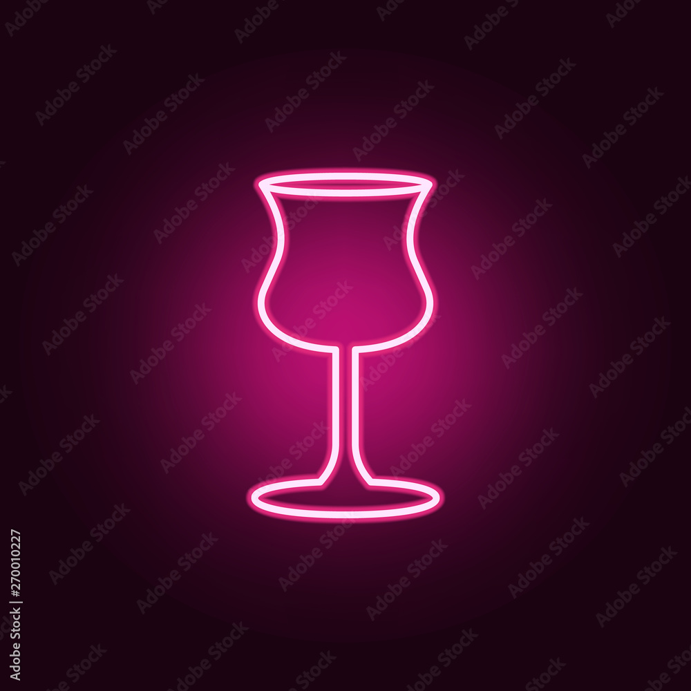 Aufkleber wineglass neon icon. elements of web set. simple icon for websites, web design, mobile app, info gra