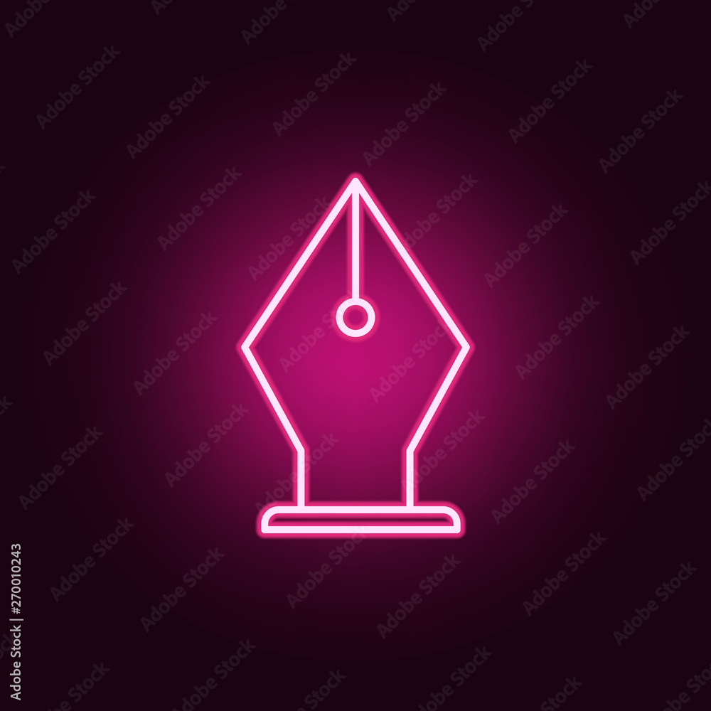 Poster ink pen pen neon icon. elements of web set. simple icon for websites, web design, mobile app, info g