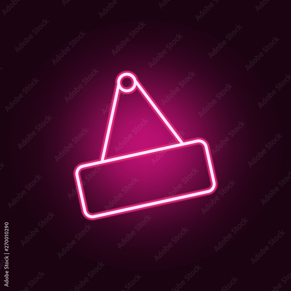 Poster store door tag neon icon. elements of web set. simple icon for websites, web design, mobile app, inf