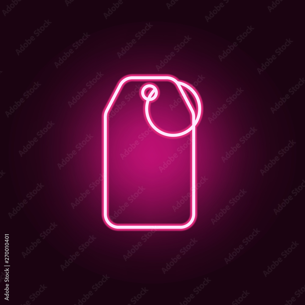 Poster commodity tag neon icon. elements of web set. simple icon for websites, web design, mobile app, info