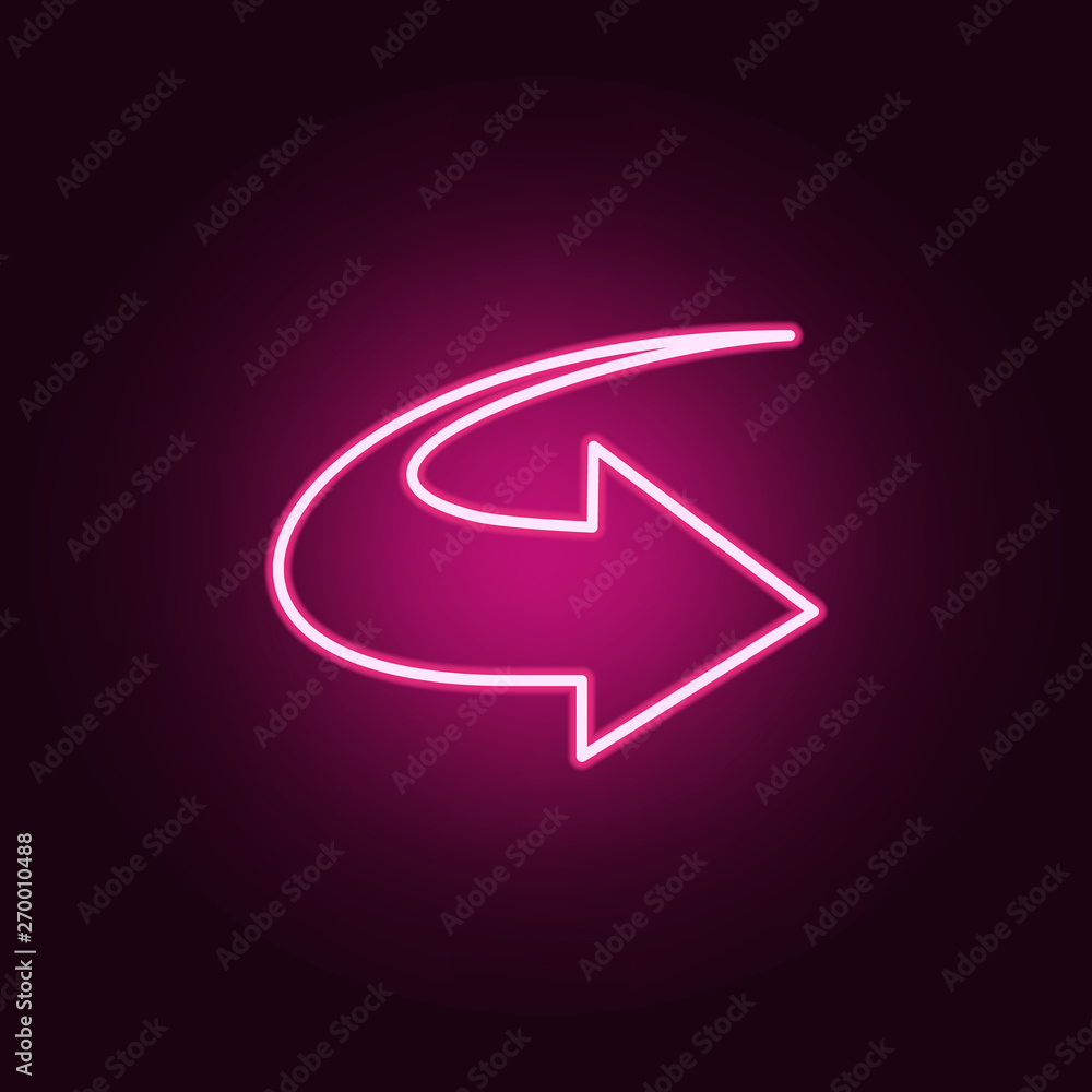 Poster arrow spread neon icon. elements of web set. simple icon for websites, web design, mobile app, info 
