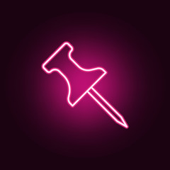 needle pin neon icon. Elements of web set. Simple icon for websites, web design, mobile app, info graphics