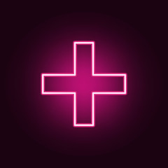 summation sign neon icon. Elements of web set. Simple icon for websites, web design, mobile app, info graphics