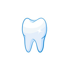 Shiny tooth dental logo vector