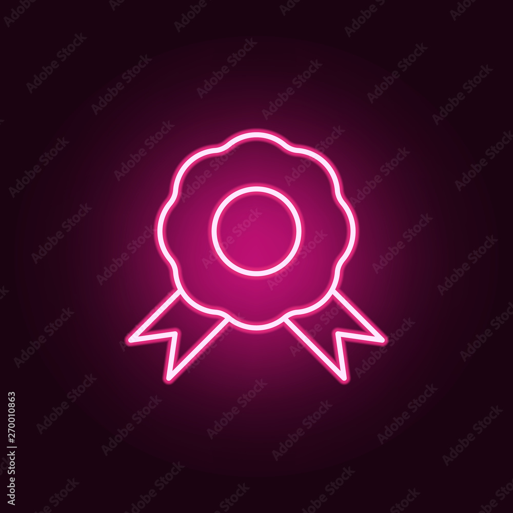 Poster medal neon icon. elements of web set. simple icon for websites, web design, mobile app, info graphic