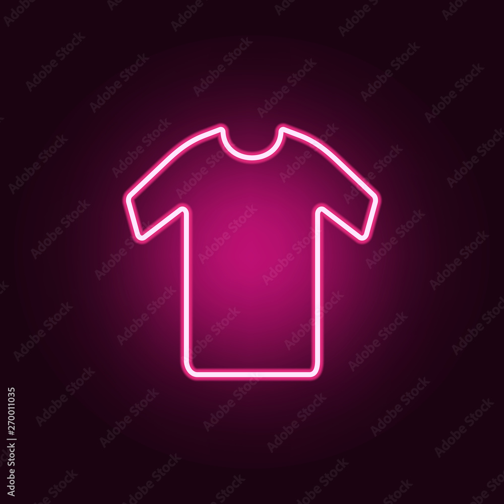 Poster shirt neon icon. elements of web set. simple icon for websites, web design, mobile app, info graphic