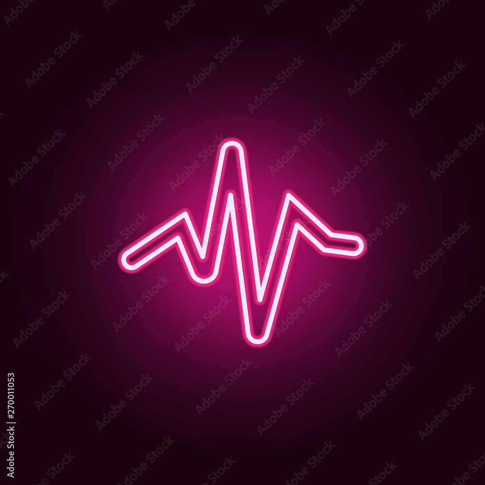 Poster sound wave neon icon. elements of web set. simple icon for websites, web design, mobile app, info gr