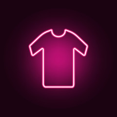 shirt neon icon. Elements of web set. Simple icon for websites, web design, mobile app, info graphics