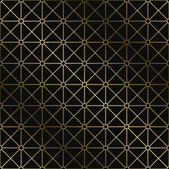 Vector stylish art deco geometric pattern - seamless luxury gold gradient design. Rich endless ornamental background