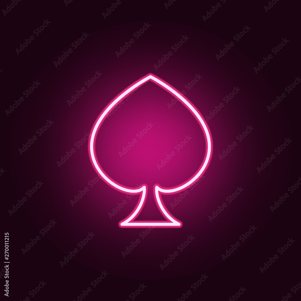 Poster card peak neon icon. elements of web set. simple icon for websites, web design, mobile app, info gra