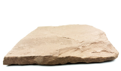 Obraz na płótnie Canvas Rock Stone isolated on white background. for product display, Blank for mockup design..