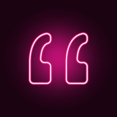 brackets neon icon. Elements of web set. Simple icon for websites, web design, mobile app, info graphics