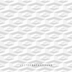 Fototapeta na wymiar White and gray tile seamless hexagonal texture. Geometric decorative background. Vector 3d ceramic polygonal pattern