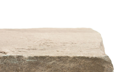 Empty space rock Front view on white background,Template mock up for display, Blank for mockup design.