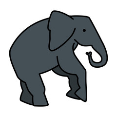 circus elephant animal character vector illustration