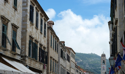 Fototapeta na wymiar Façades de la vieille ville de Dubrovnik