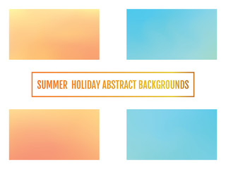 Summer holiday banner, abstract background Set of Empty backdrop.