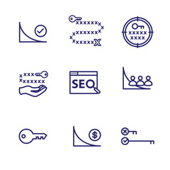 SEO Strategy - Search engine optimization concept - keywords, etc