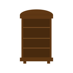 illustration of wardrobe, flat icon.  modern home