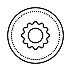 gear machine setup isolated icon