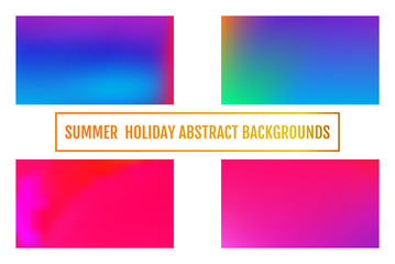 Summer holiday banner, abstract background Set of Abstract Color Gradient Background for your Design.