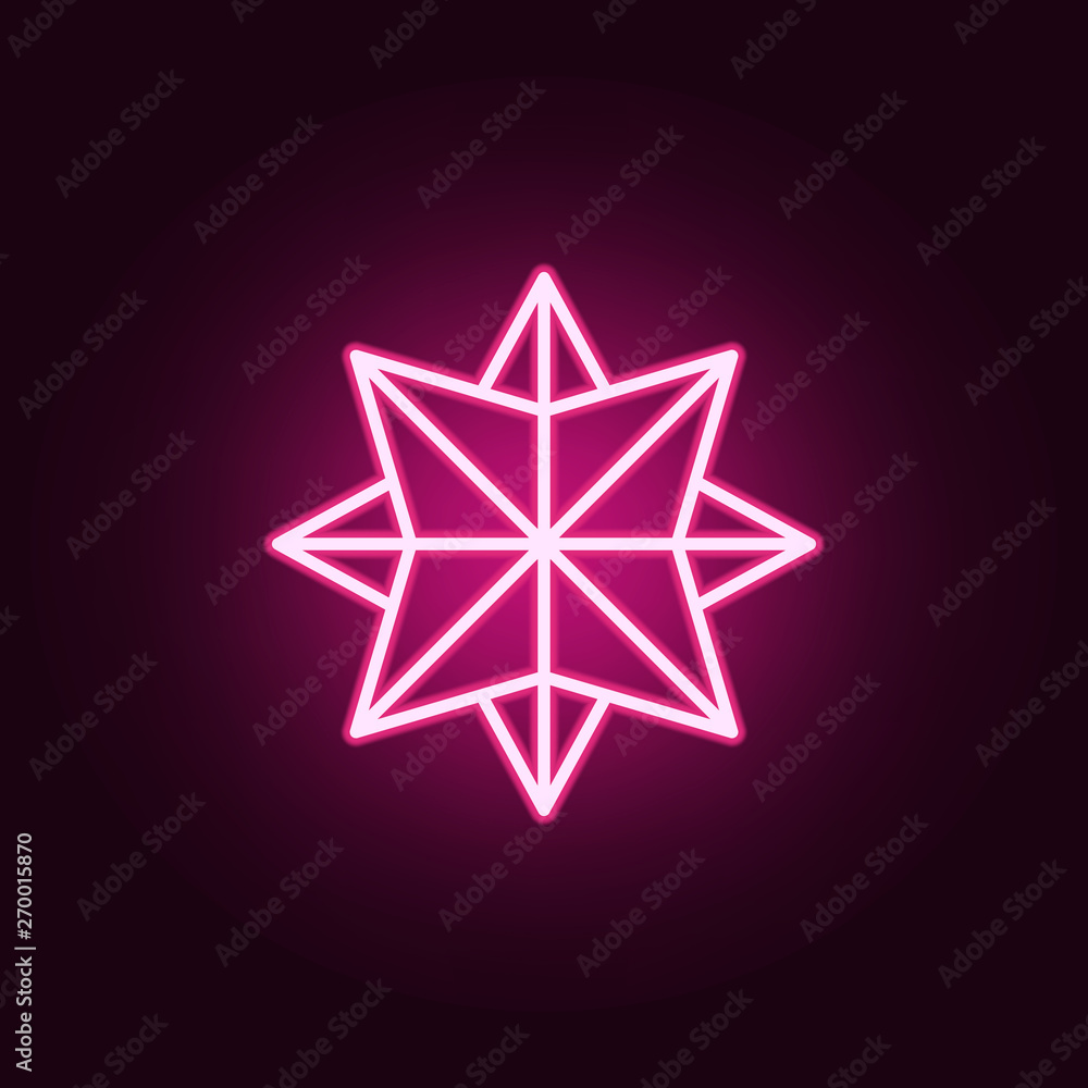 Aufkleber eight-pointed star neon icon. elements of web set. simple icon for websites, web design, mobile app,
